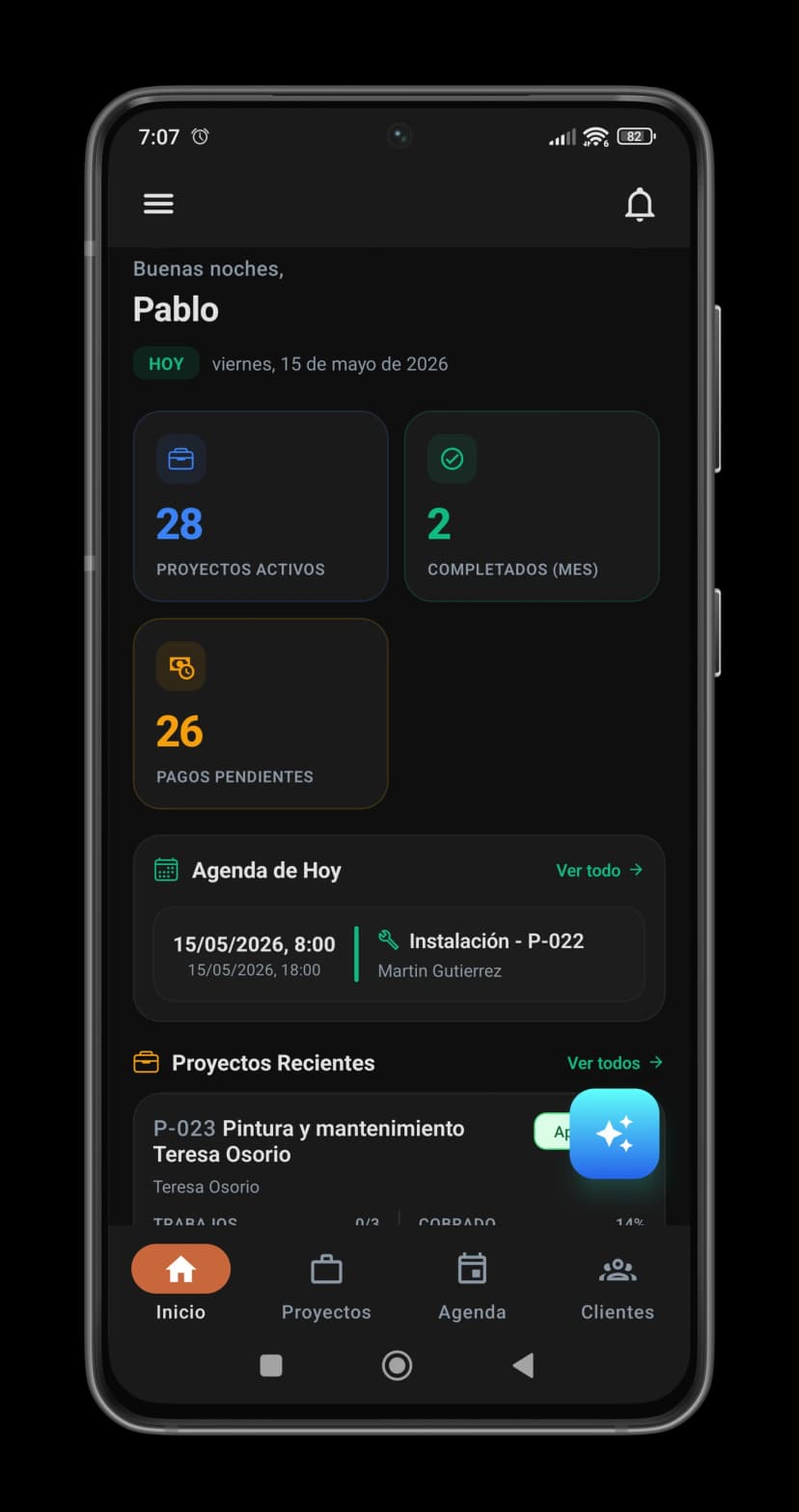 ContractorPro — dashboard